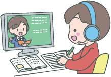 外国人講師によるオンライン英会話 話す → 読む → 聞く → 書く